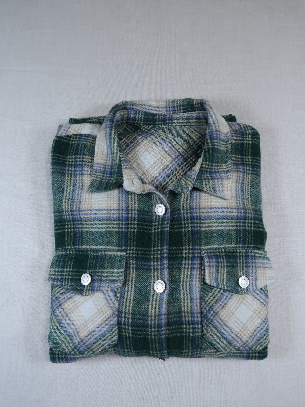 Green Plaid Flannel Shacket Lumberjack / Grunge / Cabin Style 2XL Tall